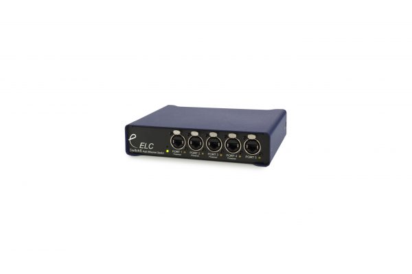 ELC dmx control and distribution and network equipment. DLS5POE. DMX over IP, Artnet, sACN and Shownet protocols.