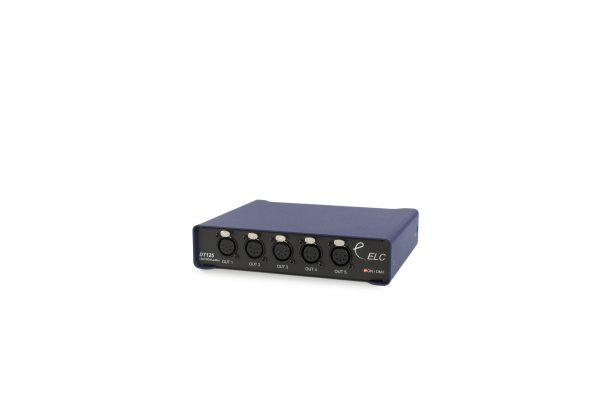 ELC dmx control and distribution and network equipment. Splitter DT125. DMX over IP, Artnet, sACN and Shownet protocols.