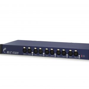 ELC dmx control and distribution and network equipment. Splitter DT2210. DMX over IP, Artnet, sACN and Shownet protocols.