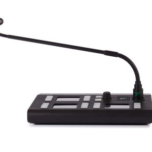 Green go digital wireless intercom. Gooseneck Microphone. Ethernet network based intercom system.