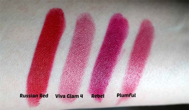 MAC-lipstickcollectie swatches