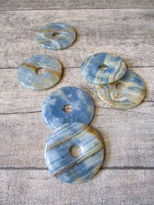 Aragonit blau gelb Donut Argentinien 50 mm - MONDSPINNE