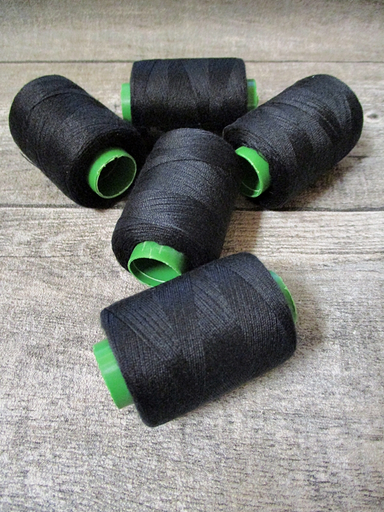 Garn Polyester schwarz 0,1 mm 400 m - MONDSPINNE