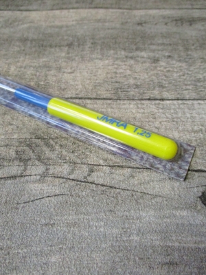 Häkelnadel INOX IMRA Prym Stärke 1,25 silber-gelb-blau Metall Kunststoff - MONDSPINNE