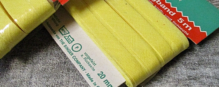 Schrägband Singer Baumwolle kochecht lichtecht 5m 20mm gelb - MONDSPINNE