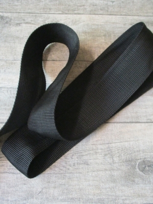 Gurtband Webband 50 mm Polypropylen schwarz - MONDSPINNE