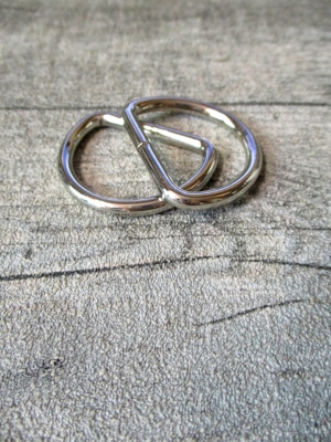 D-Ring Metall silber - MONDSPINNE