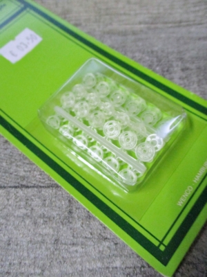 Plastik-Druckknöpfe 24 Stück 7 mm Kunststoff transparent NEWO