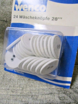 Wäscheknöpfe 24 Stück 17,5 mm weiß bezogen Wenco