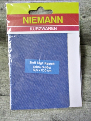 Flicken Bügelflleck hellblau jeansblau Niemann rechteckig 125x170 mm - MONDSPINNE