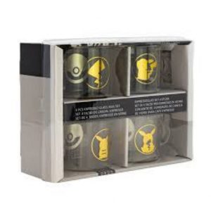 Expresso Glass Mugs 4 stuks100ml Pokemon