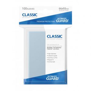 classic soft sleeves standard size transparent 100 ultimate guard
