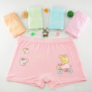 Myk bambus bomull undertøy for jente 4 stk