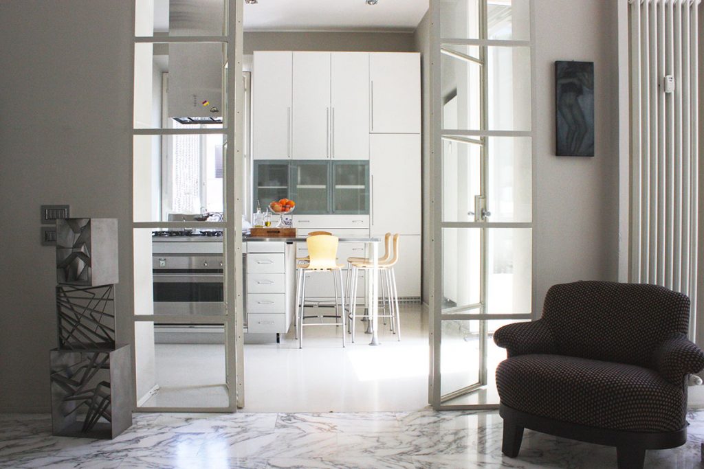 open house 2018 casa barre cucina porta in vetro