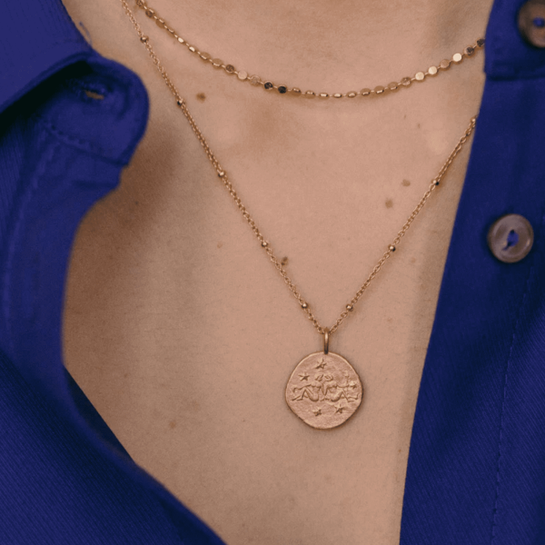 the Gemini Necklace by the brand Agapé Studio