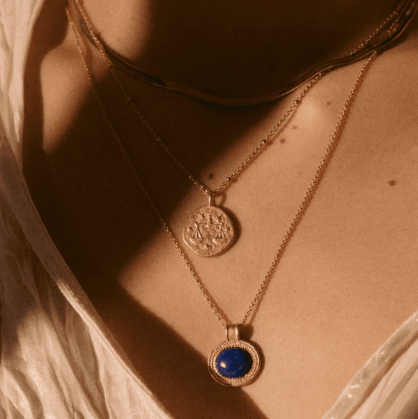 the Libra Necklace by the brand Agapé Studio