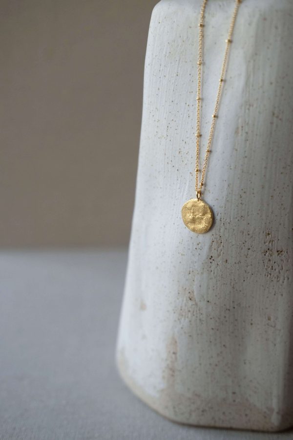 front view of the Luna Necklace by the brand Agape Studio