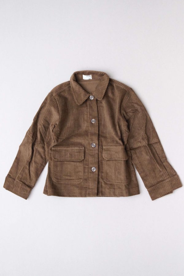 flatlay of the Barney Jacket in Brown by the brand Alfred