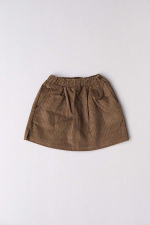 flatlay of the Barney Skirt in Brown by the brand Alfred