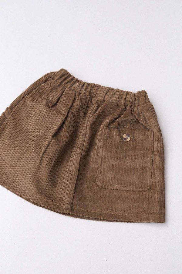 the Barney Skirt in Brown by the brand Alfred