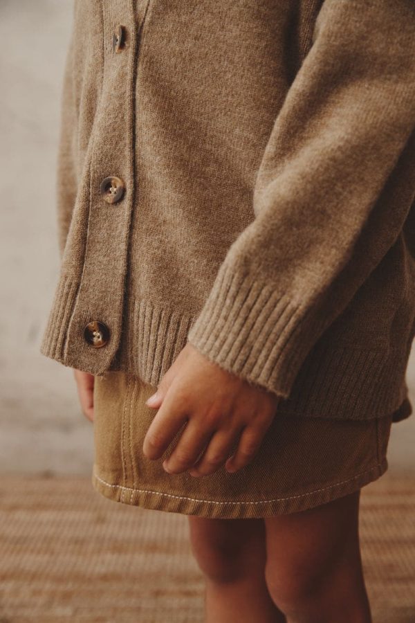 the Dorothy Cardigan in Khaki by the brand Alfred