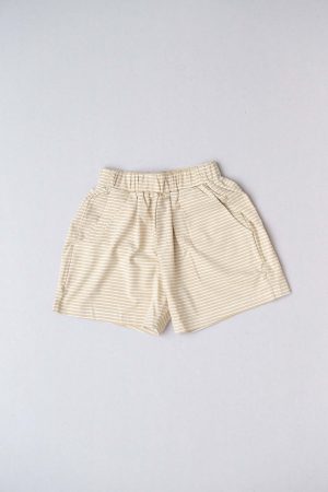 flatlay of the Theodore Shorts in Cream by the brand Alfred
