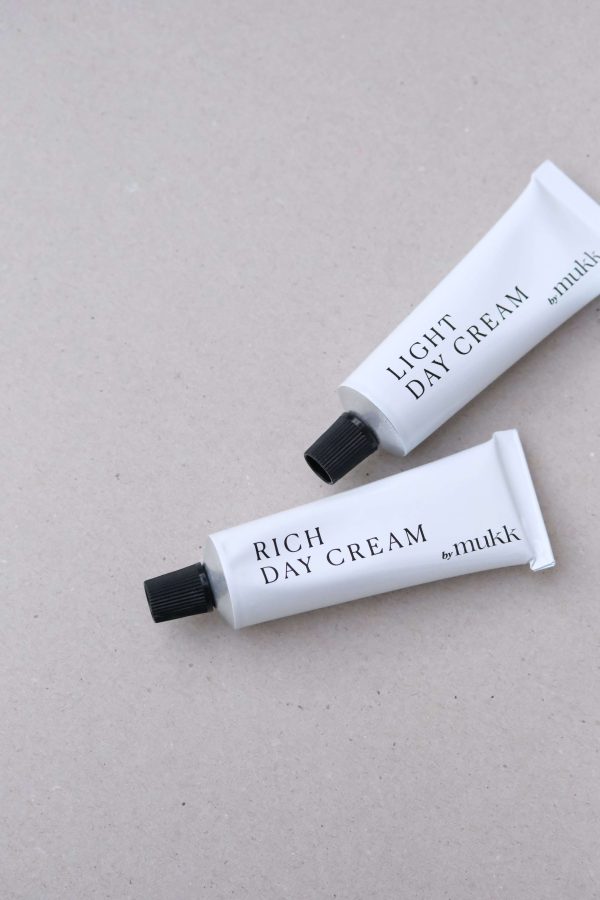 the two variations of creams of By Mukk: the Light Day Cream & the Rich Day Cream