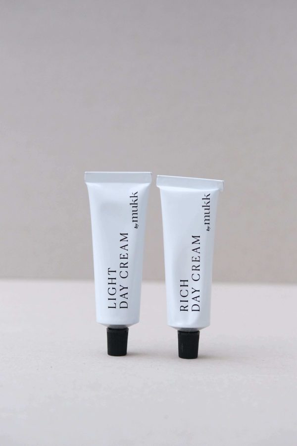 the two variations of creams of By Mukk: the Light Day Cream & the Rich Day Cream