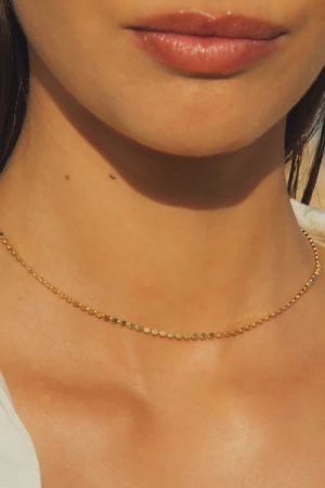 woman wearing the Anatole Choker by the brand Agapé Studio, curated by Morsel Store
