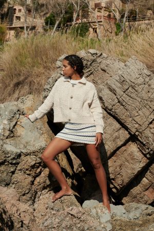 the Prietema Crochet Jacket in Oat Milk by The Knotty Ones on morsel-store.com