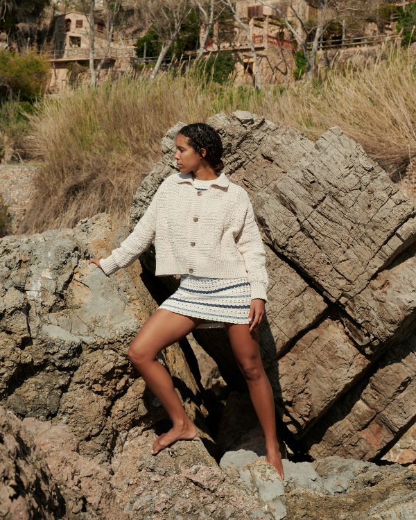 the Prietema Crochet Jacket in Oat Milk by The Knotty Ones on morsel-store.com