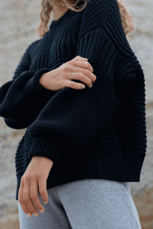 the Delcia Sweater in Black by The Knotty Ones on morsel-store.com