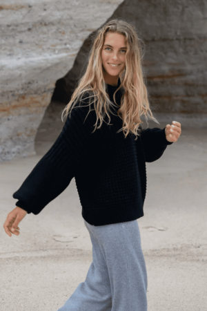 the Delcia Sweater in Black by The Knotty Ones on morsel-store.com