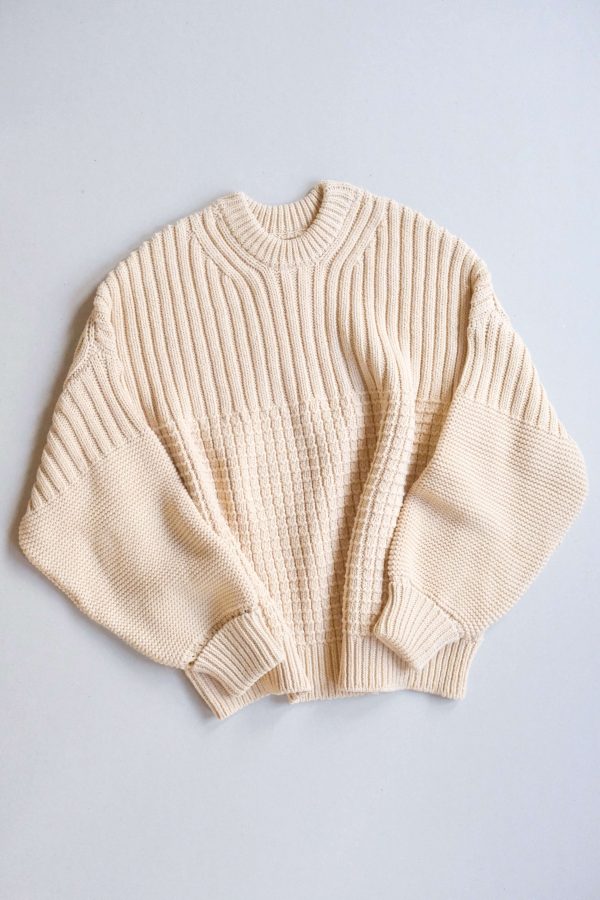 the Delcia Sweater in Dark Wheat by the brand The Knotty Ones