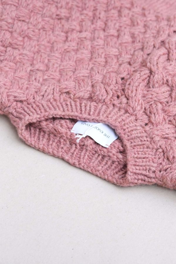 the Heartbreaker Sweater in dusty Pink by the brand The Knotty Ones