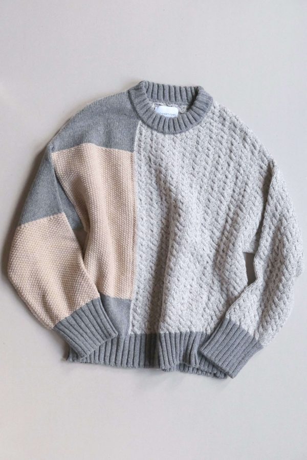 the Patch unisex Sweater in Pebble Grey by the brand The Knotty Ones