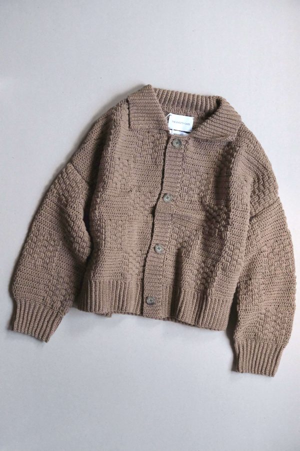 the Prietema Cardigan in Earth by The Knotty Ones
