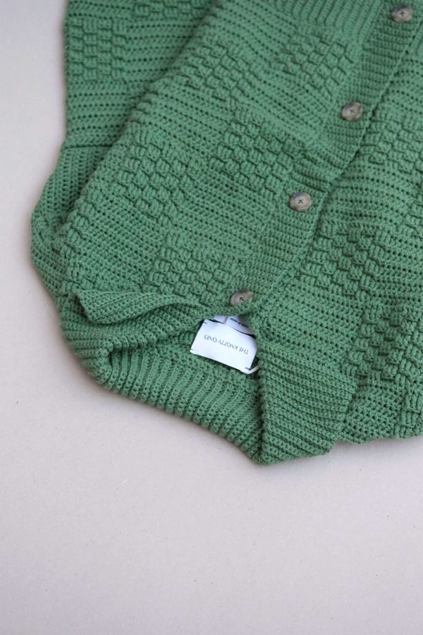 the Prietema Cardigan in Fern Green by The Knotty Ones