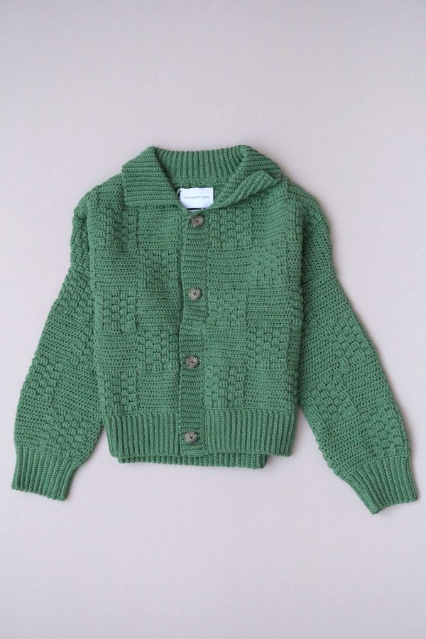 the Prietema Cardigan in Fern Green by The Knotty Ones