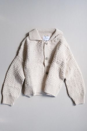 the Prietema Cardigan in Oat Milk by The Knotty Ones