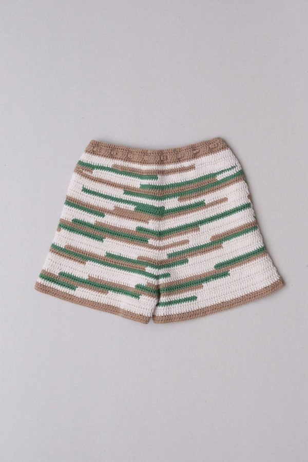 the knitted Zemelapis Shorts in Land by the brand The Knotty Ones