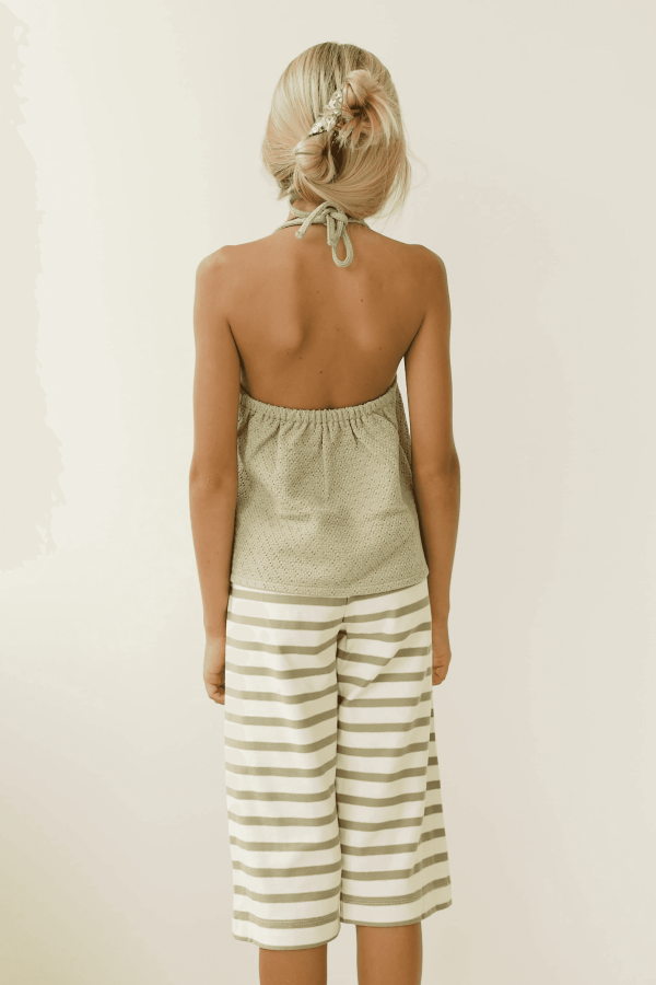 the Ami Halter Top in Dried Herb by the brand Yoli & Otis