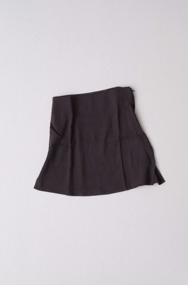 flatlay of the Ona Skirt in Charcoal by the brand Bahhgoose