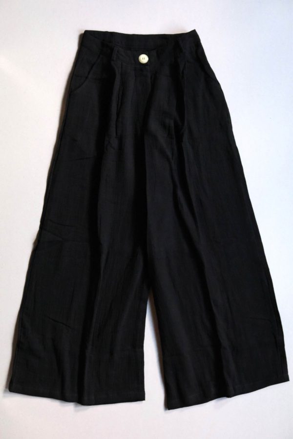 the Poppy Pants in Black by the brand The Bare Road