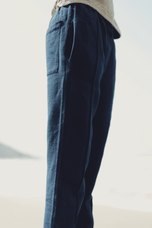 the Hassan Trousers in Navy by the brand Yoli & Otis