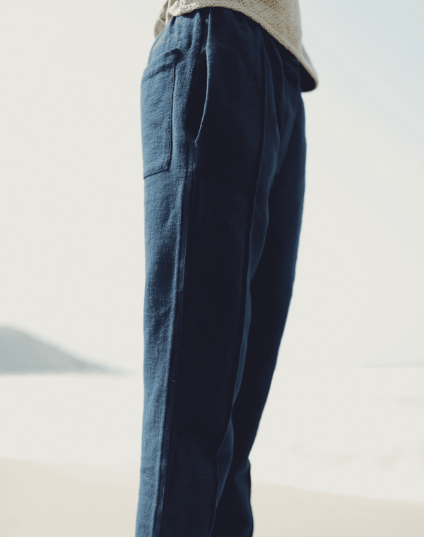 the Hassan Trousers in Navy by the brand Yoli & Otis