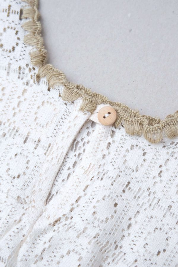 the Jardin Crop in Undyed Crochet by the brand Yoli & Otis