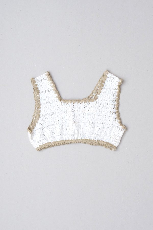 the Jardin Crop in Undyed Crochet by the brand Yoli & Otis