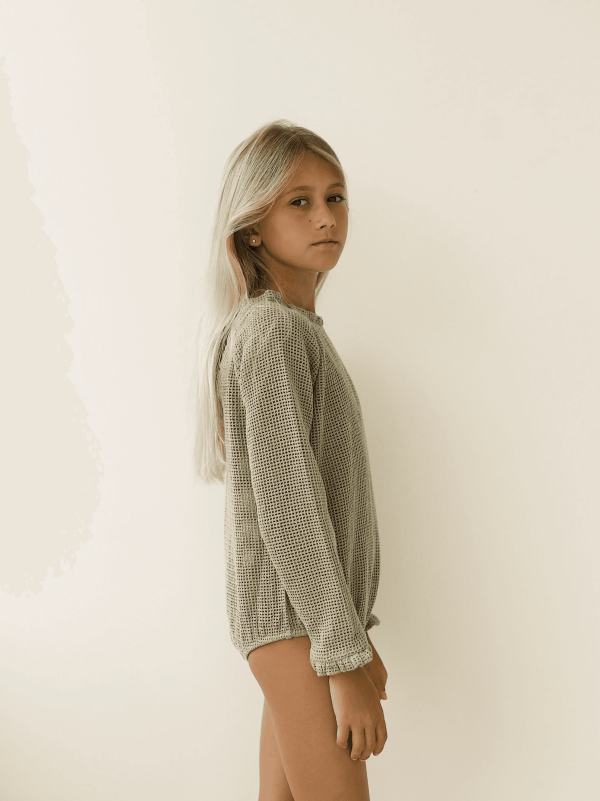 the Rowse Bodysuit in Dried Herb by the brand Yoli & Otis