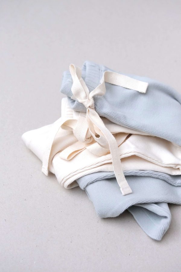 the Tomna Leggings in Duck Egg Blue & Undyed by the brand Yoli & Otis